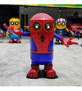 Minion Spider Man in Rot Blau