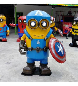 Minion Captain America in Blau