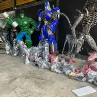 Wrapped parts laid out on the floor of the yard