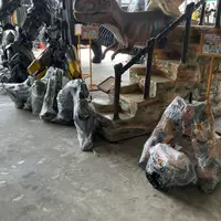 Wrapped parts lined up along the wall